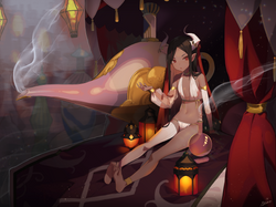 褐色黒髪角っ娘