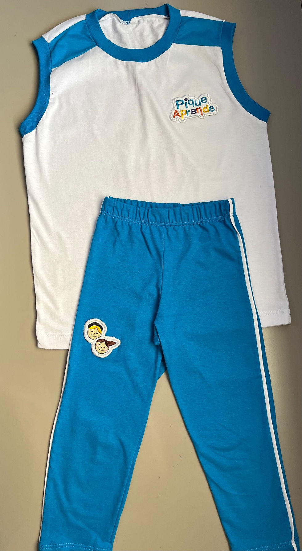 Miniatura: Calça feminina legging | Azul e branca 
