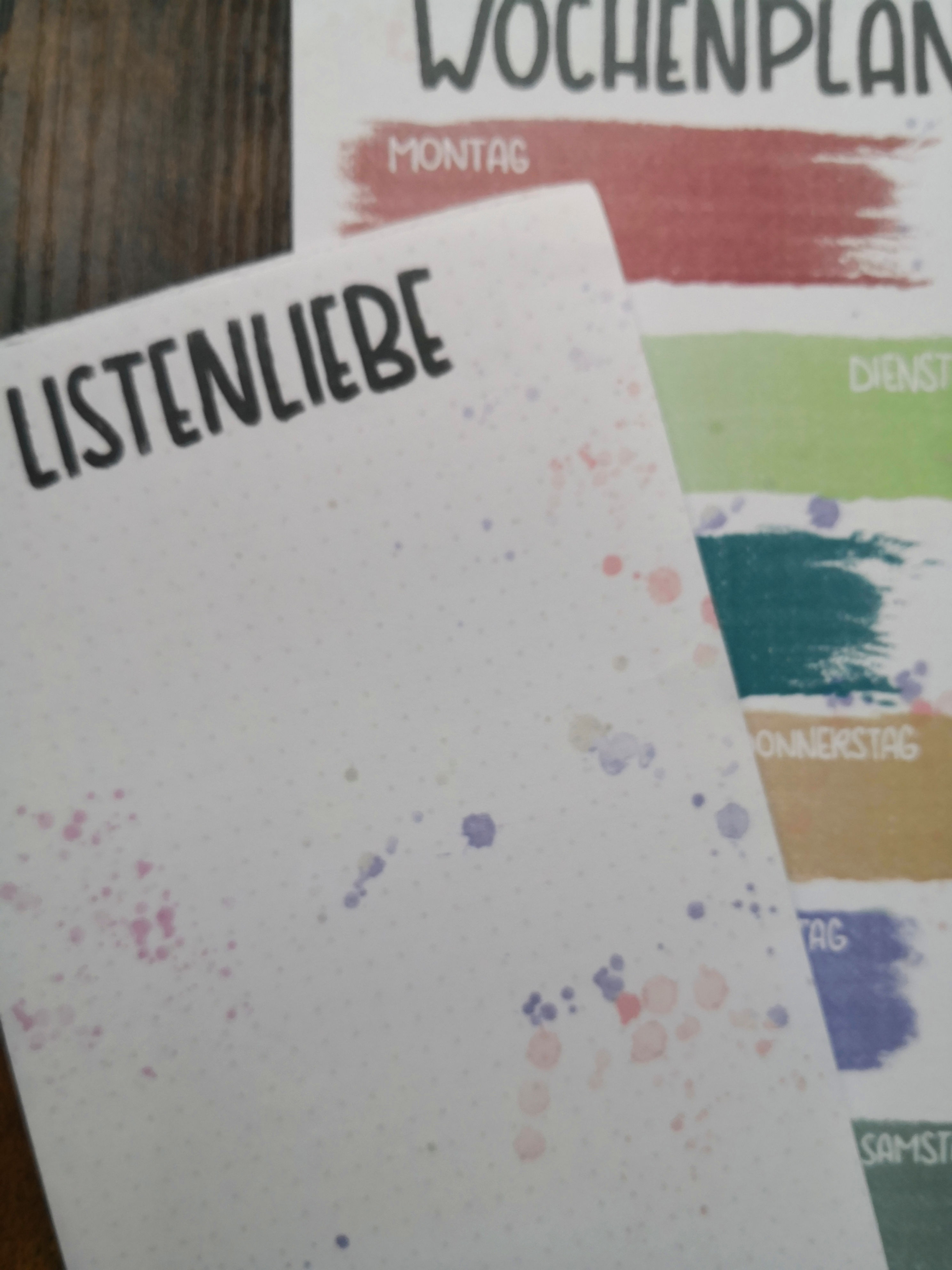 Block | Wochenplan & Listenliebe