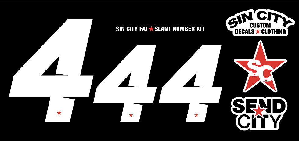 Thumbnail: Number Kit - Fat Slant (White)