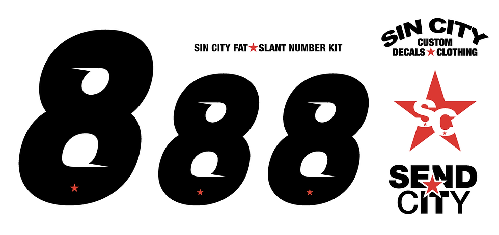 Thumbnail: Number Kit - Fat Slant (Black)