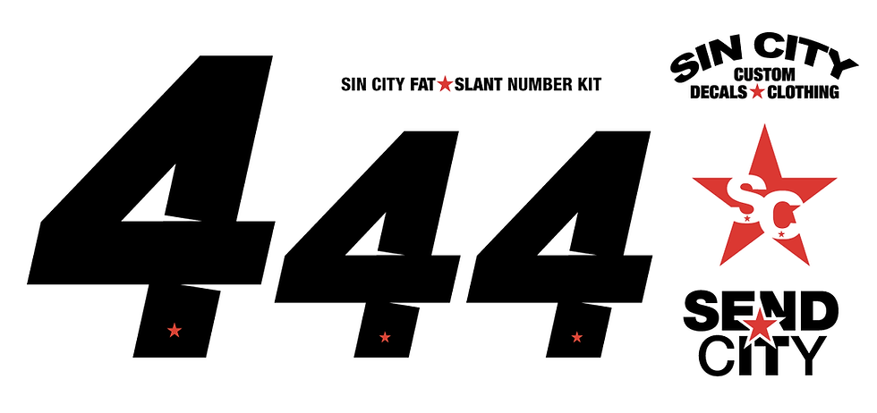 Thumbnail: Number Kit - Fat Slant (Black)