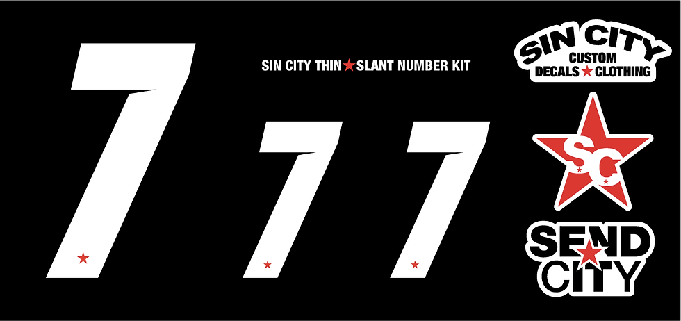 Thumbnail: Number Kit - Thin Slant (White)