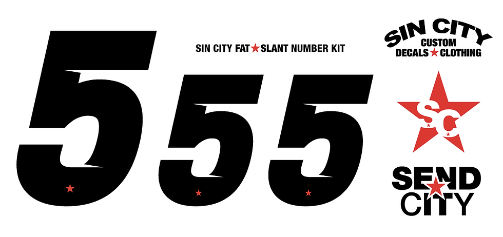 Thumbnail: Number Kit - Fat Slant (Black)