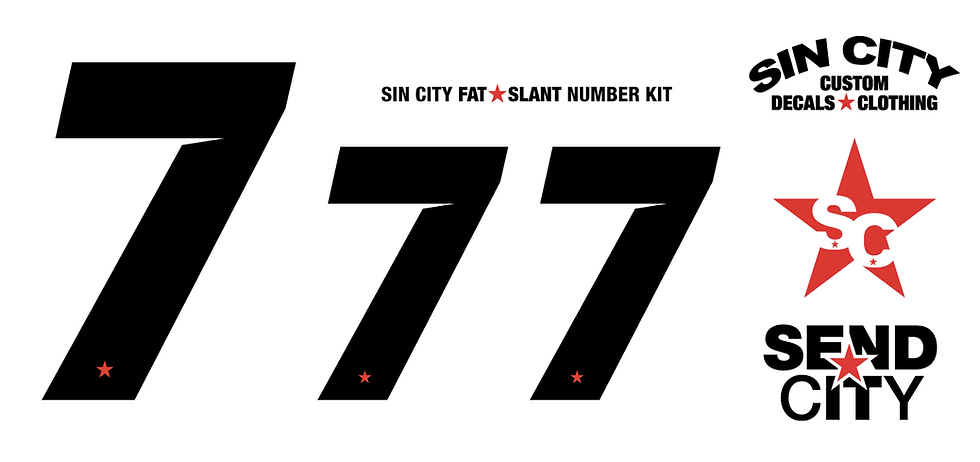 Thumbnail: Number Kit - Fat Slant (Black)