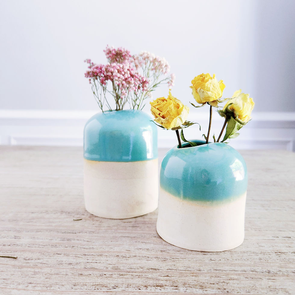 Thumbnail: POTTERY FLOWER VASE 2 pieces