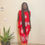 Thumbnail: Red / Burgundy Flower Dress