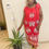Thumbnail: Red / Burgundy Flower Dress