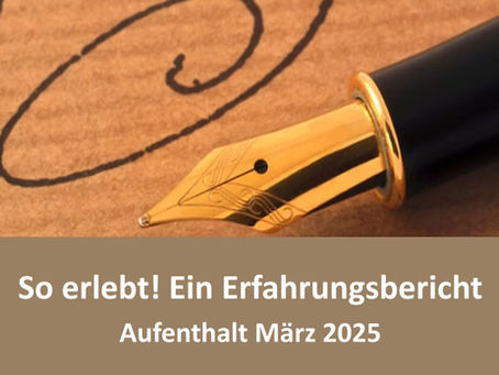 So erlebt! Ein Erfahrungsbericht