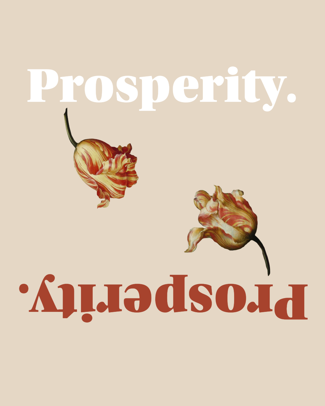 Prosperity Wall Art Print – Elegant Floral Typography Poster for Inspiration & A