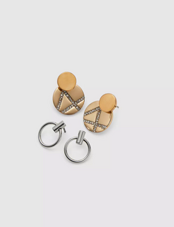 LB Mixed Geo Earrings