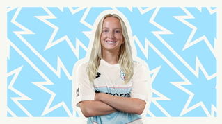 Molly Pistorius poses for her Player Feature. (GFX: Crystal Hunter and Tyler Navas)