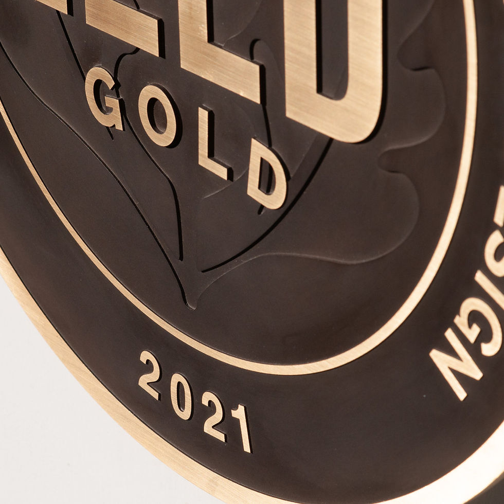 Thumbnail: LEED BRASS Plaque ⌀ 40cm, black burnished