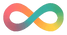 small multi-coloured infinity symbol