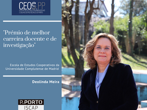 Deolinda Meira distinguished with the "Prize for the best teaching and research career"
