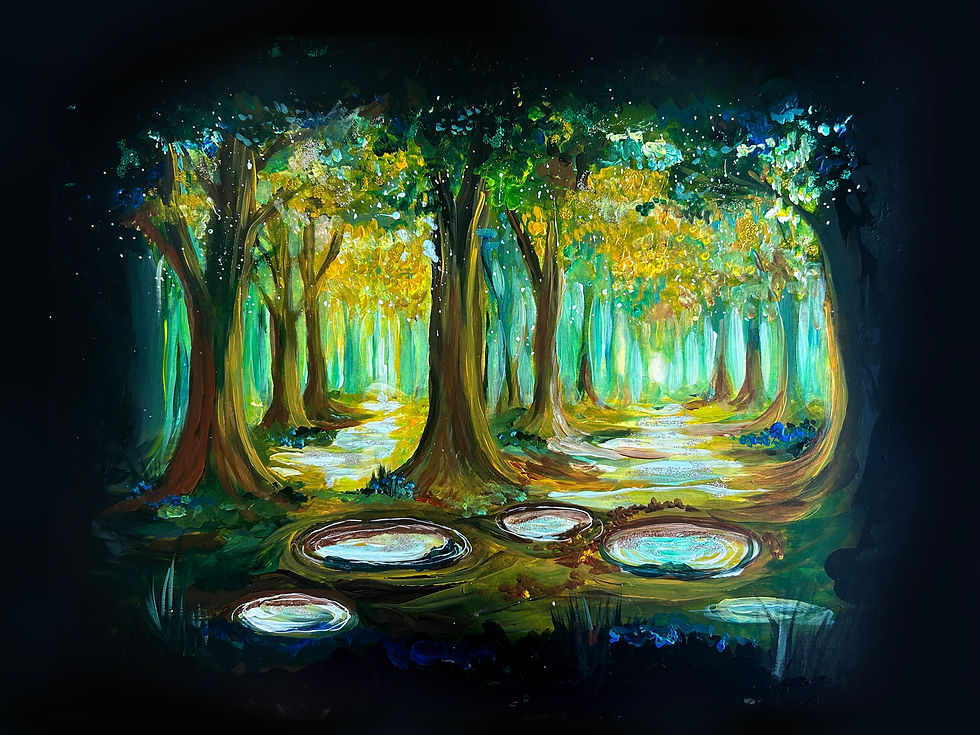 The Magician's Nephew by C.S Lewis - The Wood Between the Worlds painting by Emmy Lawless