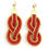 Thumbnail: Golden Grass Long Loop Drop Earrings