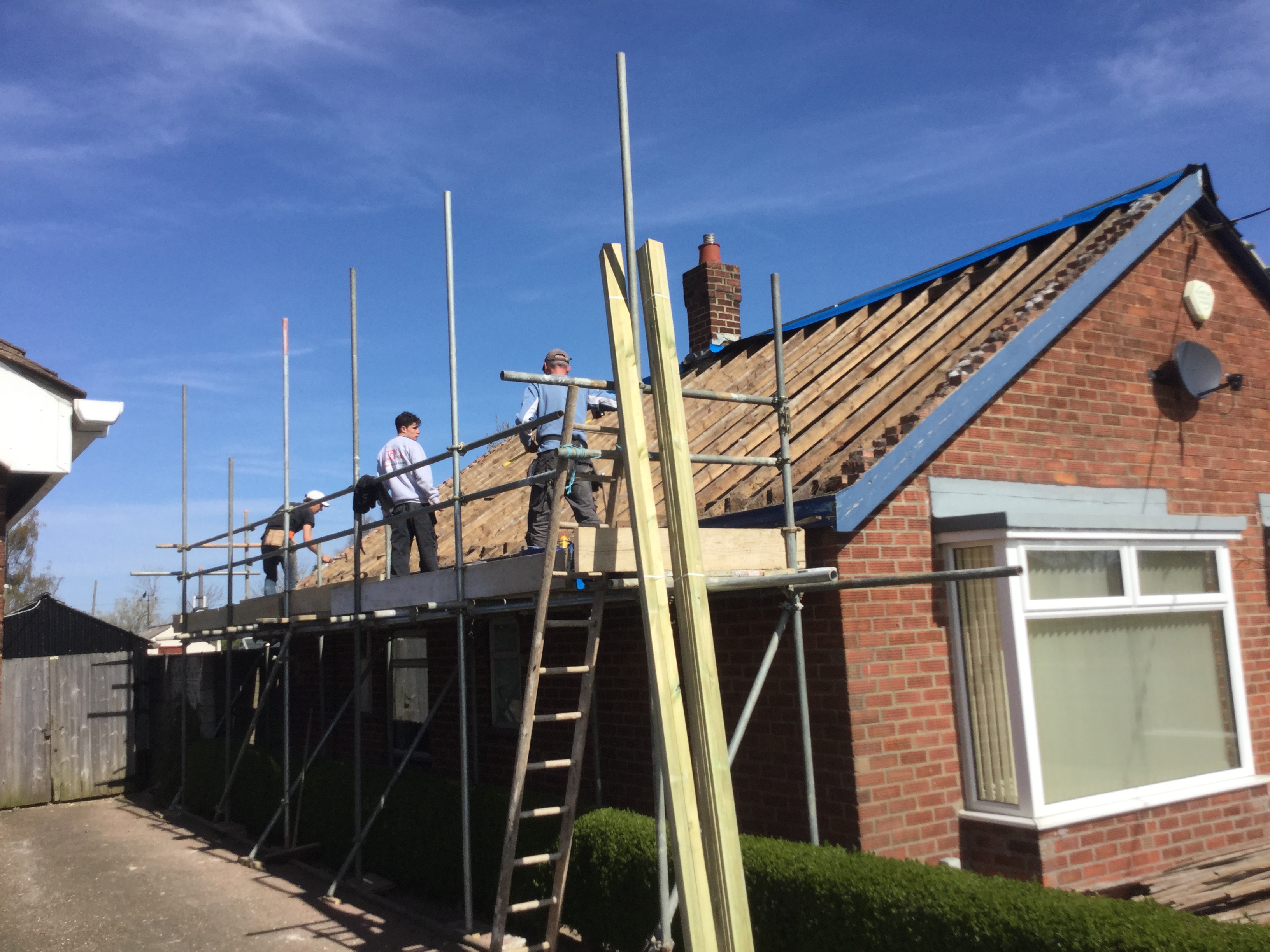 Existing bungalow roof stripped