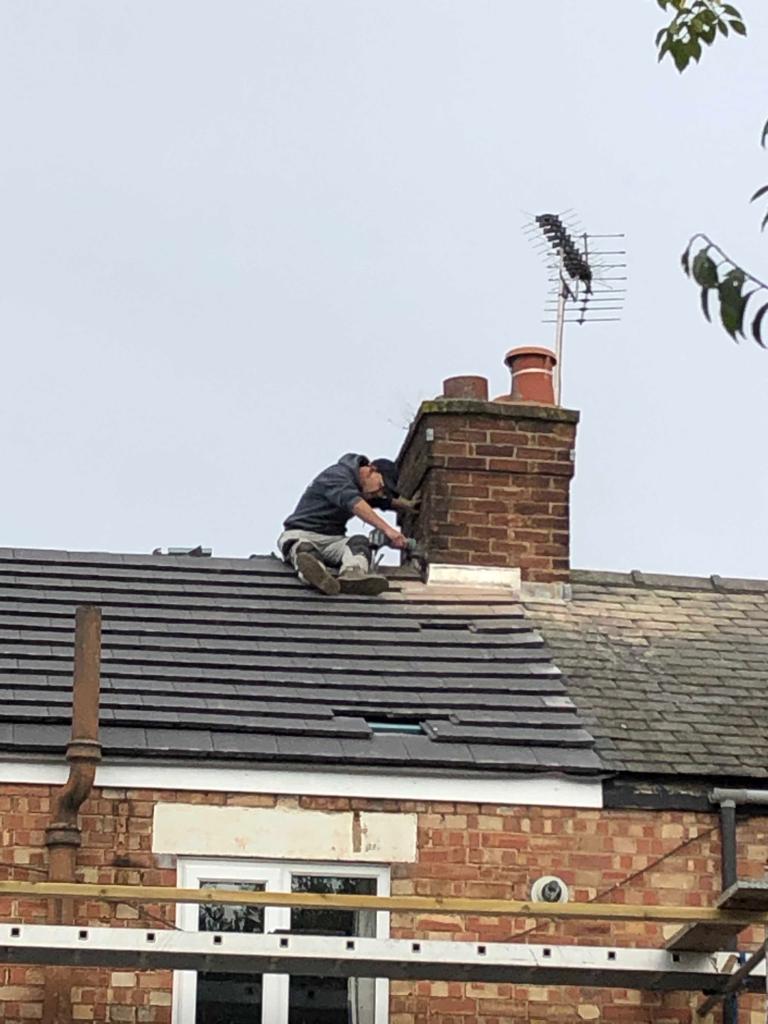 Dressing around chimney
