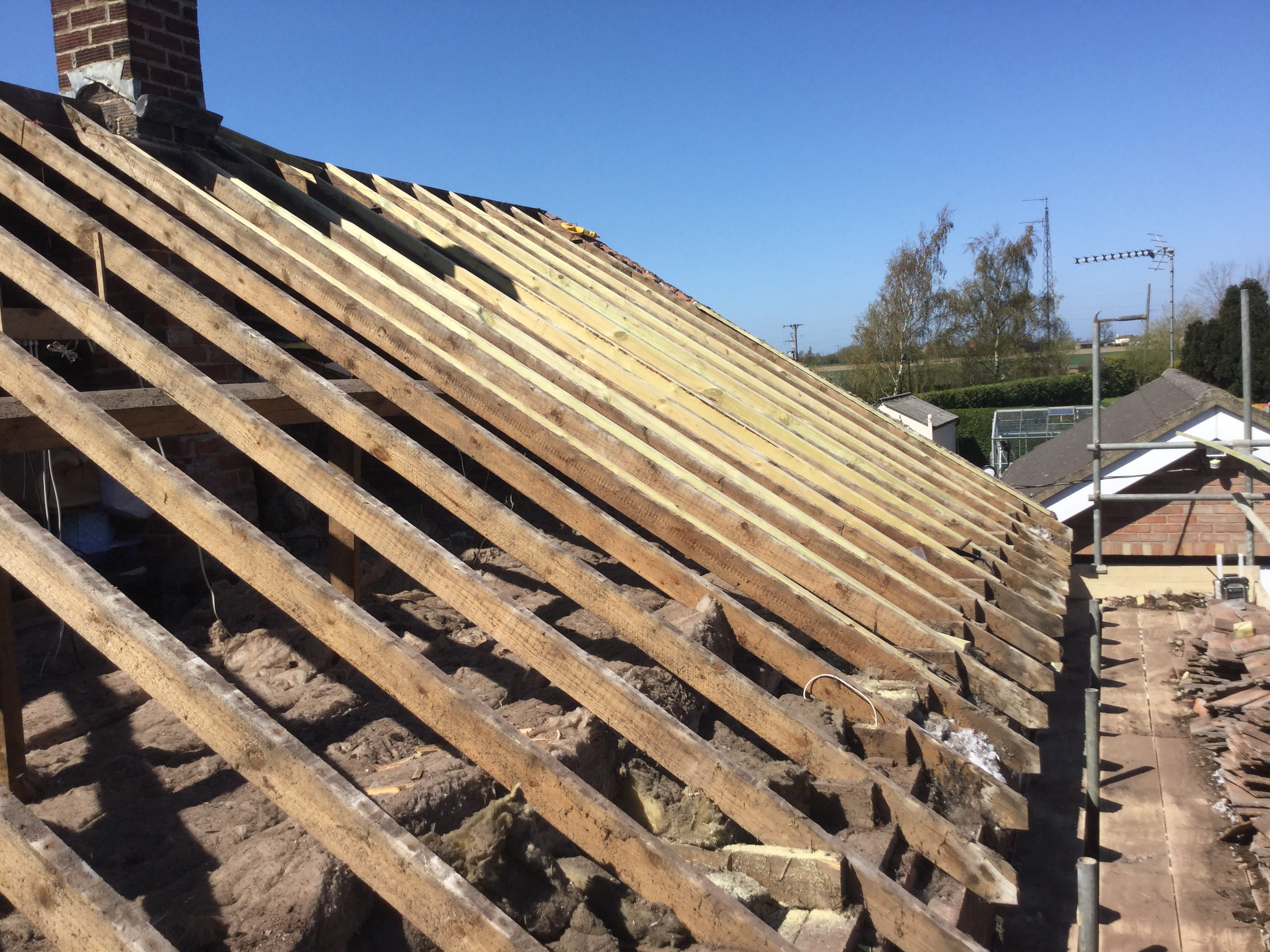 Existing roof stripped off