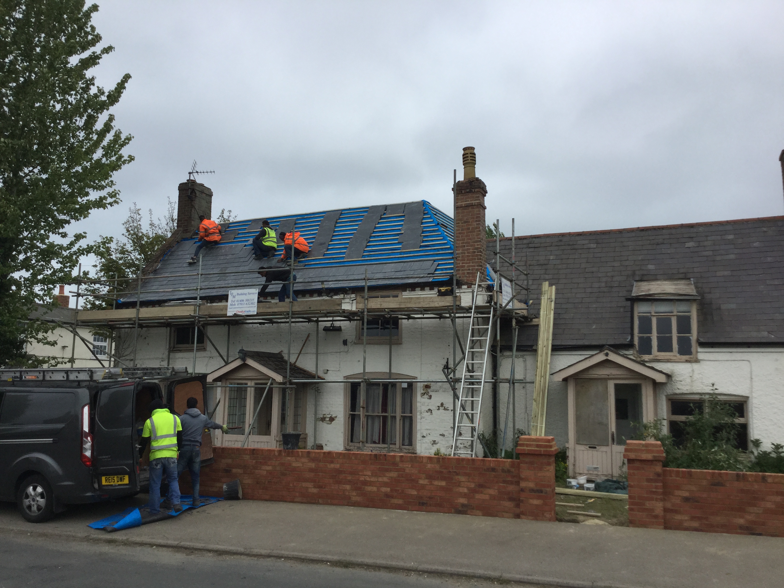 Tiling being replaced