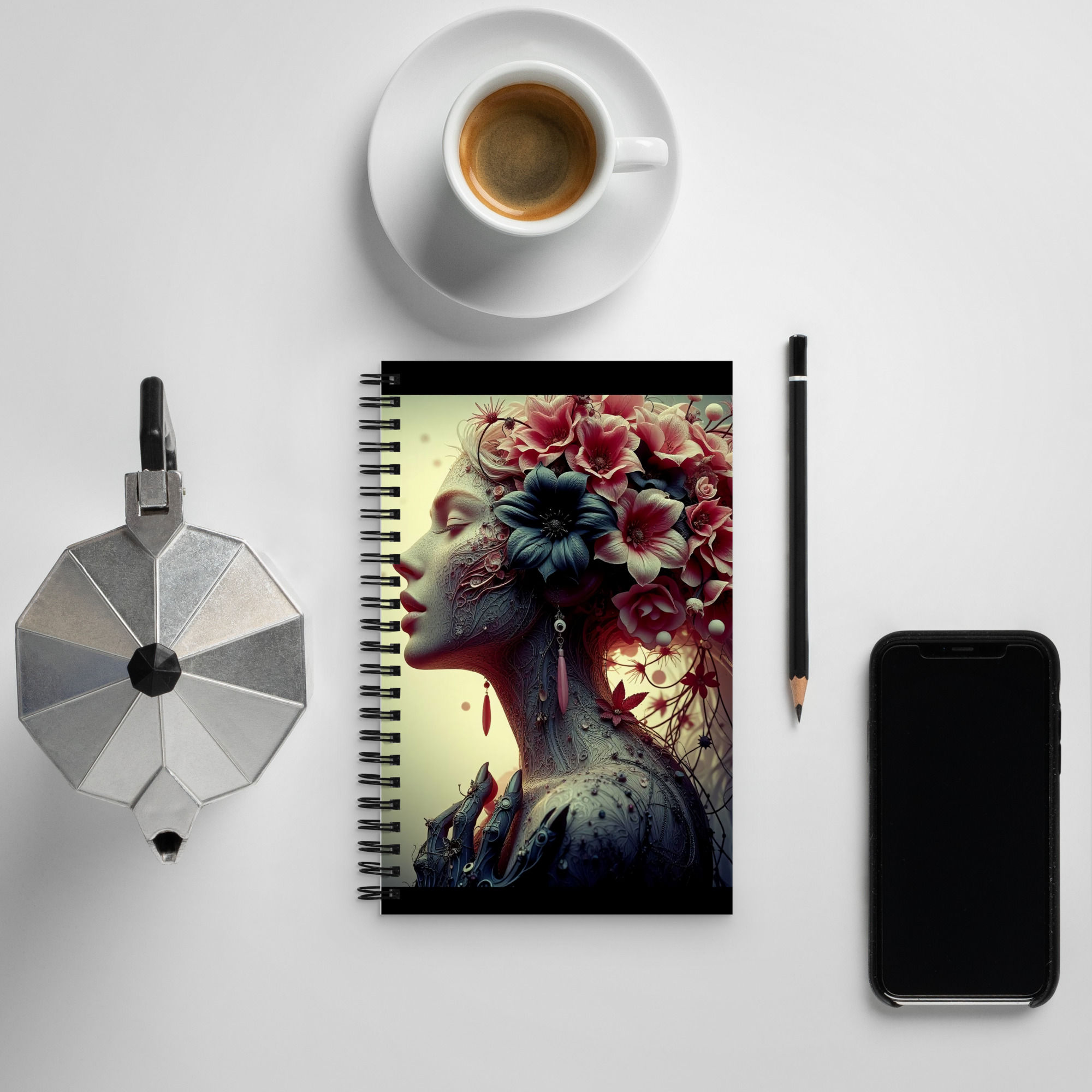 "Her soul blooms" Spiral notebook