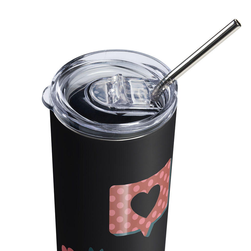 Thumbnail: Stainless steel tumbler (think kitty thought)