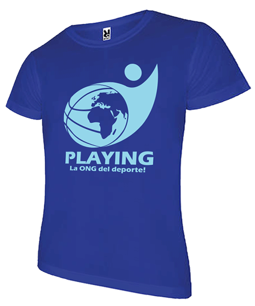 Camiseta Playing 3x3 comemorativa del torneo de baloncesto solidario organizado por PLAYING, la ONG del deporte