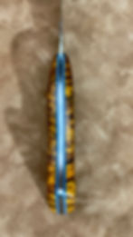 Thumbnail: Orange Spalted Beech with Brass Mosaic Pin 12.5” Utility/Carver Knife