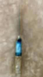 Thumbnail: Spalted Maple, Blue Box Elder, and Curly Maple Burl Sgian Dubh
