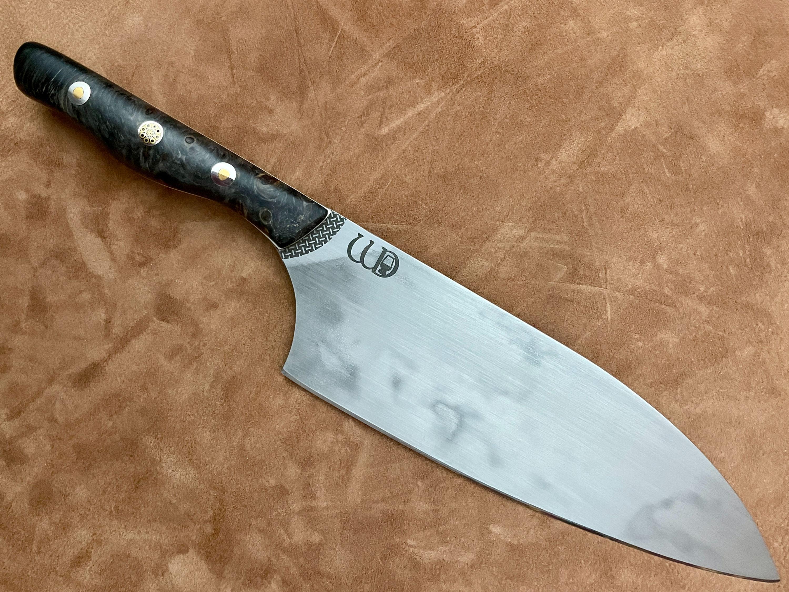 Black Dyed Yellow Cedar 12.5” Chefs Knife