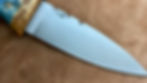 Thumbnail: Spalted Maple, Blue Box Elder, and Curly Maple Burl Sgian Dubh