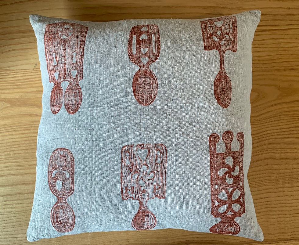 Thumbnail: Lovespoons Cushion
