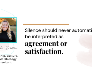Pull-quote cover featuring Jennifer Ericson: Silence should never automatically be interpreted as agreement or satisfaction.