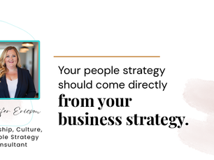 Pull-quote cover featuring Jennifer Ericson: Your people strategy should come directly from your business strategy.