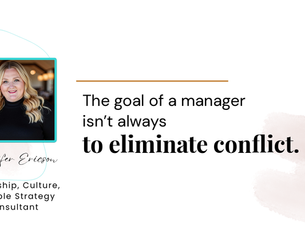 Pull-quote cover featuring Jennifer Ericson: The goal of a manager isn’t always to eliminate conflict.