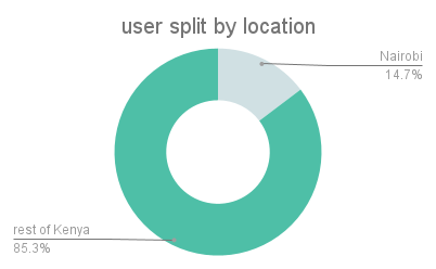 Users on askNivi Kenya FP Journey split by location