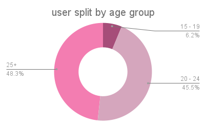 Users on askNivi Kenya FP Journey split by Age