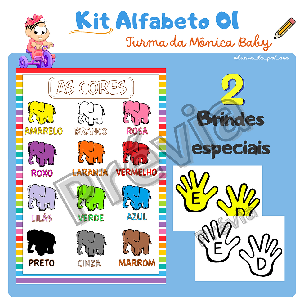 Miniatura: Kit Alfabeto 01 Turma da Mônica Baby