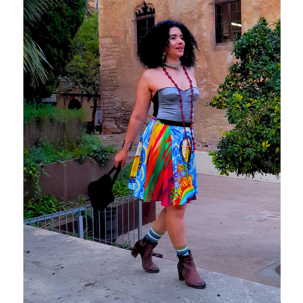 Thumbnail: Arema Arega Fashion - Funky Skater Skirt - BARCELONA