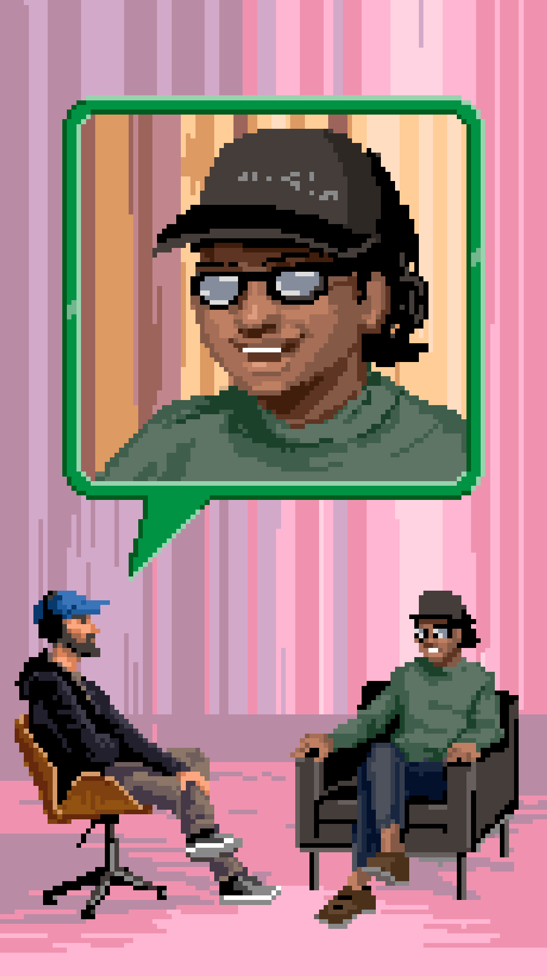 Pixel podcast animation