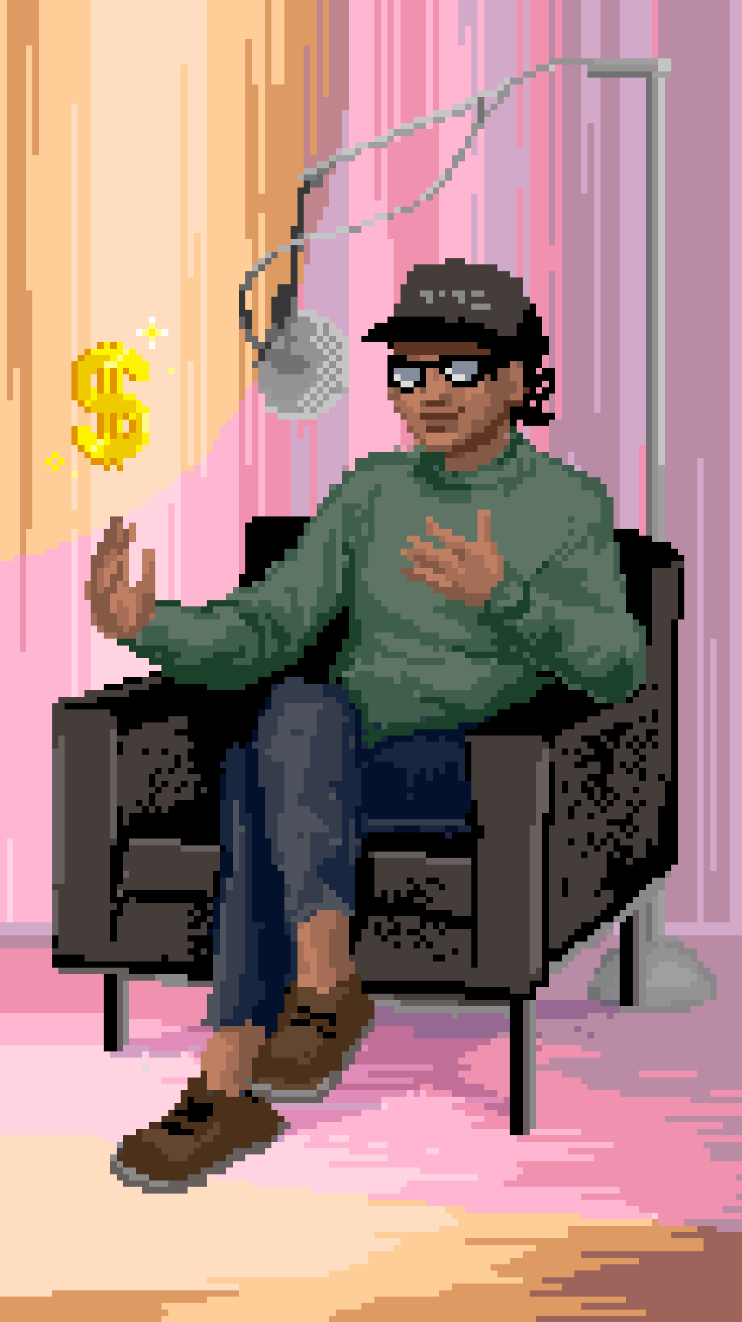 Pixel podcast animation