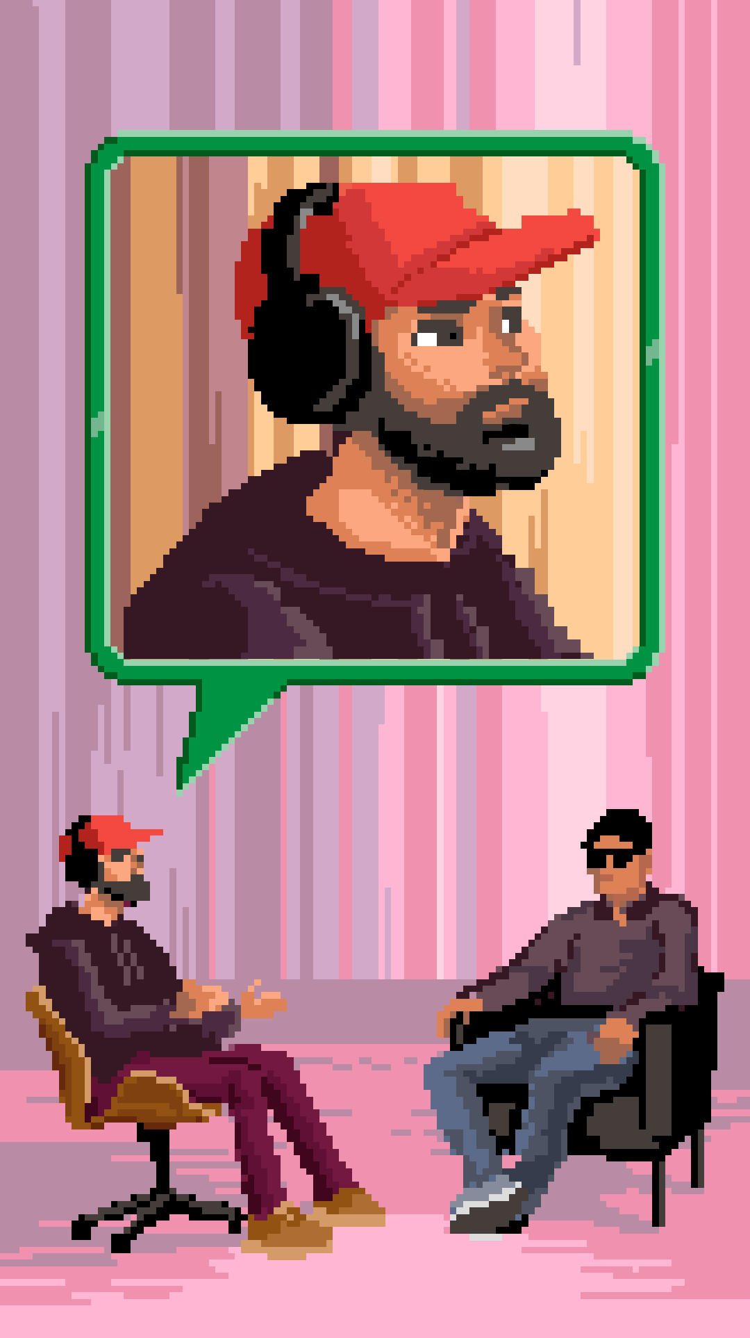 Pixel podcast animation