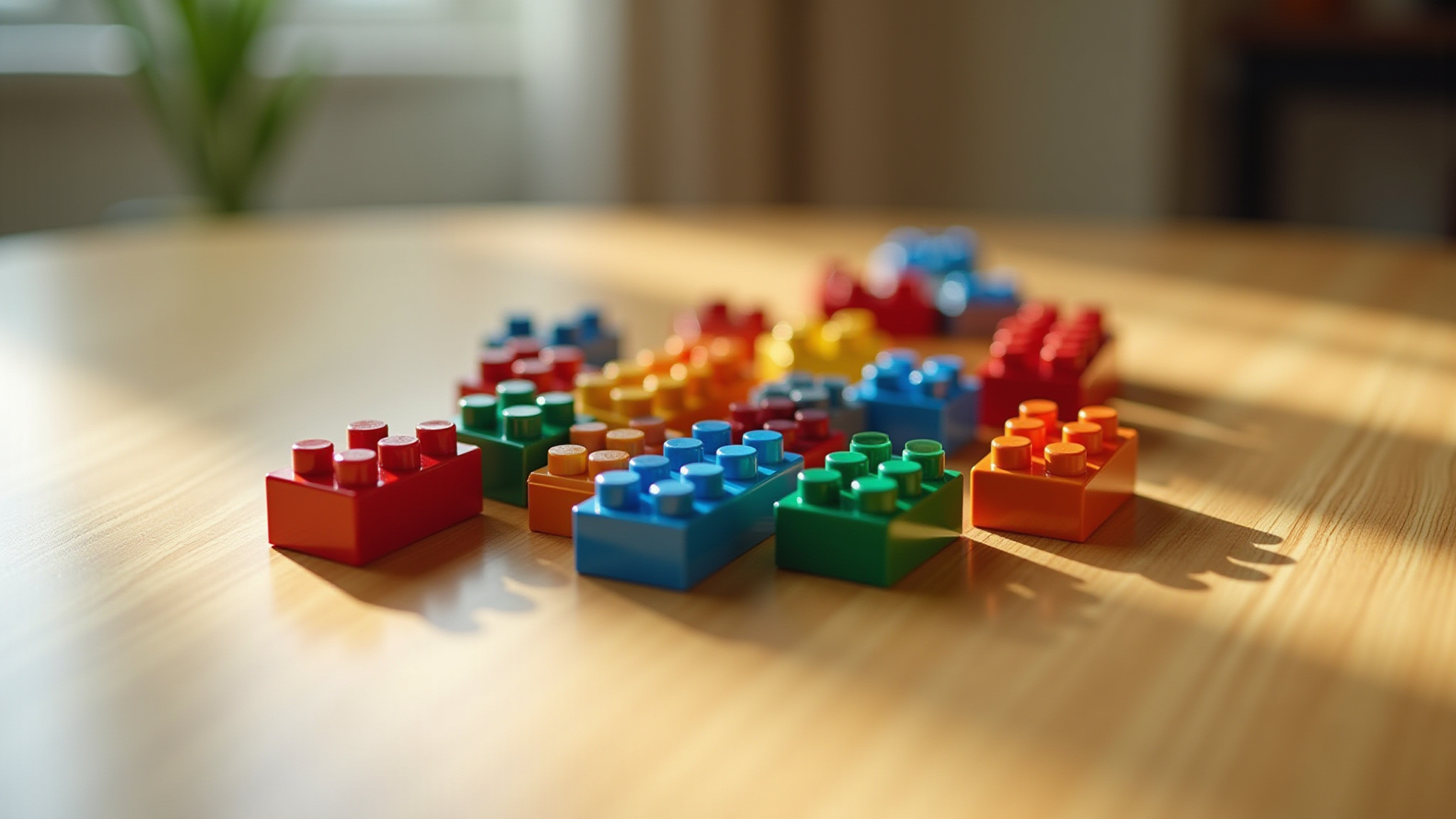 Legosteine auf einem Tisch