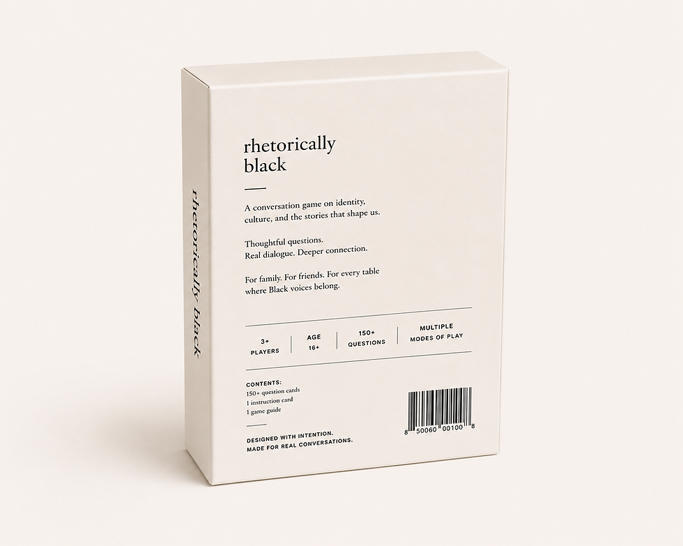 Thumbnail: Rhetorically Black. — The Game
