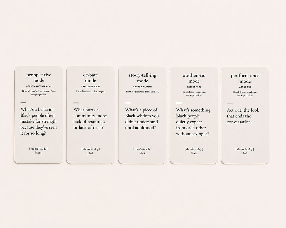 Thumbnail: Rhetorically Black. — The Game