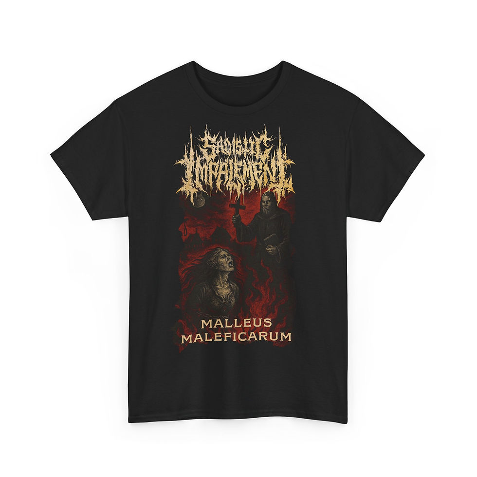 Sadistic Impalement - Malleus Maleficarum -T-Shirt Unisex Heavy Cotton Tee