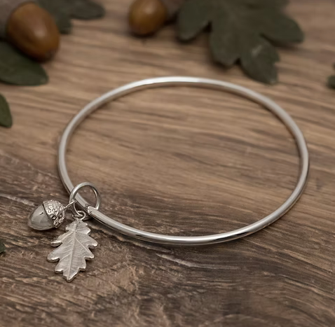 Acorn and Oak leaf Bangle