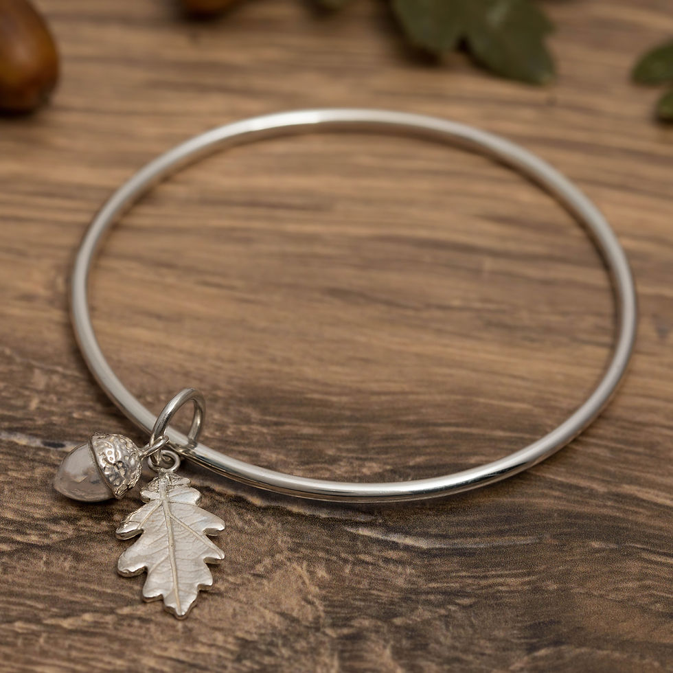 Thumbnail: Acorn and Oak leaf Bangle
