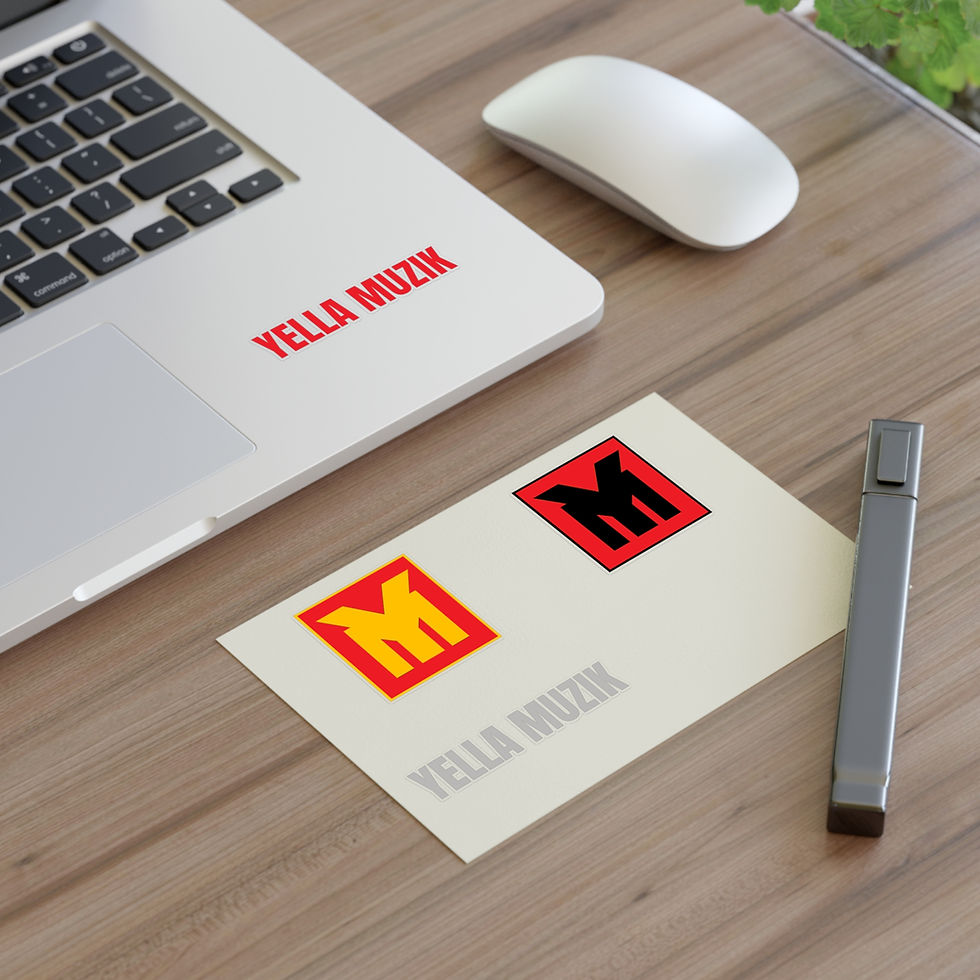Thumbnail: Yella Muzik Sticker Sheets - Red, Black, Gold